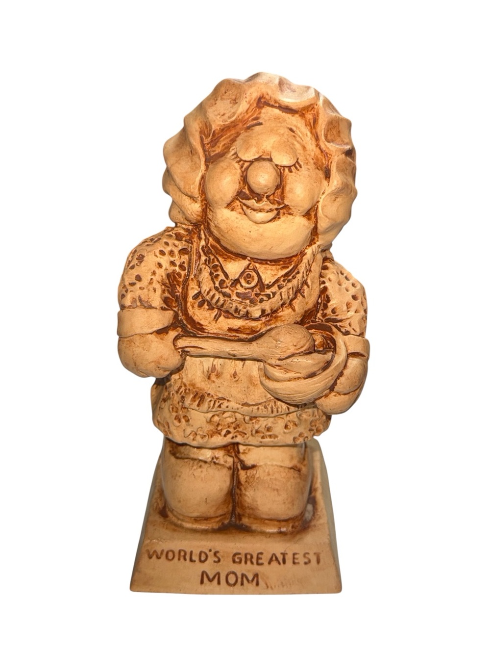 Vintage World’s Greatest Mom Figurine Spoon Wise Guys American Greetings Resin‎